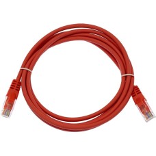 SUPRLAN Патч-корд 10-0154 UTP RJ-45 вил.-вилка RJ-45 кат.5E 3м красный LSZH 26AWG