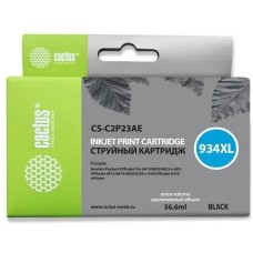 Картридж струйный CACTUS Картридж струйный CS-C2P23AE №934XL черный (56.6мл) для HP OJ Pro 6230/6830 с чипом