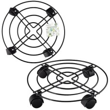 MULTIDOM Подставка для горшечных растений на колесиках. Диаметр 30см, высота 6см. VL83-124