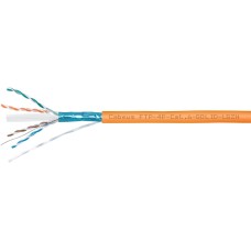 CABEUS Кабель информационный FTP-4P-CAT.6-SOLID-LSZH кат.6 SF/UTP 4 пары 0.55AWG LSZH внутренний 305м оранжевый