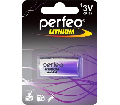 Элементы питания PERFEO CR123/1BL LITHIUM
