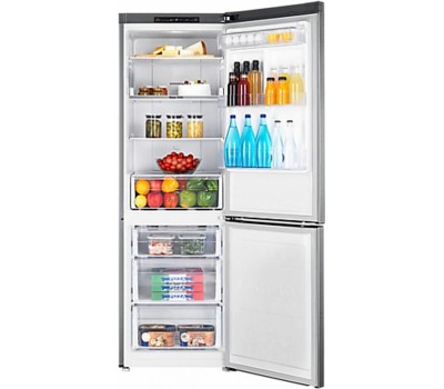 Холодильник с нижней морозильной камерой Samsung RB30A30N0SA/WT серебристый, 322 л