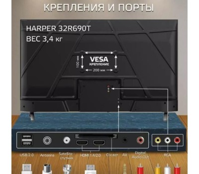Телевизор HARPER 32R690T