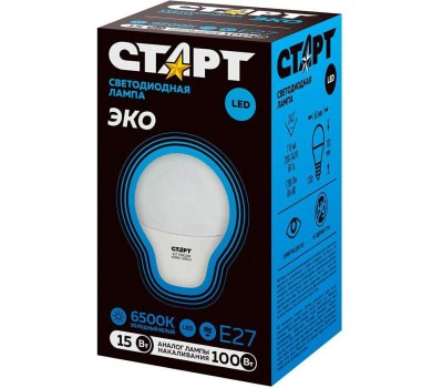 Лампа СТАРТ (17286) LEDGLSE27 15W 65 WS