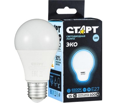 Лампа СТАРТ (17286) LEDGLSE27 15W 65 WS