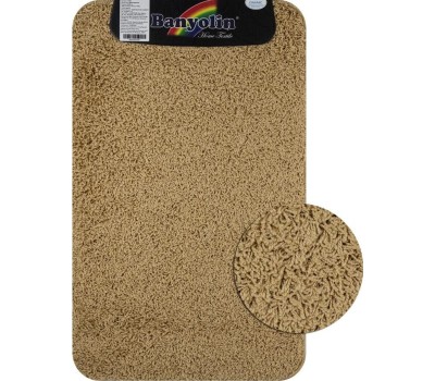 Коврик САНАКС 10301 Коврик в ванную SHAGGY ECO одинарный, КОФЕ с МОЛОКОМ, 50х 80 см, 100% полиэстер, ворс 20 мм