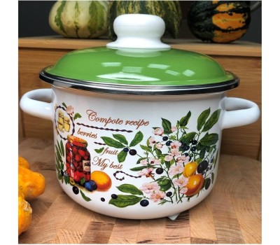 Кастрюля ЭМАЛЬ 6RD221М Вкусный компот цил 5,5л