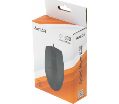 A4TECH OP-330, оптическая, проводная, USB, черный [op-330 (black)]