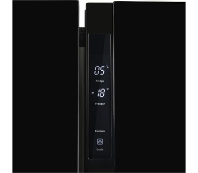 Холодильник Hyundai CS5003F 2-хкамерн. черный инвертер (CS5003F ЧЕРНОЕ СТЕКЛО)