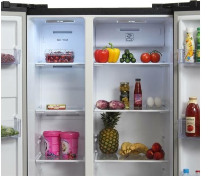 Холодильник Hyundai CS5003F 2-хкамерн. черный инвертер (CS5003F ЧЕРНОЕ СТЕКЛО)