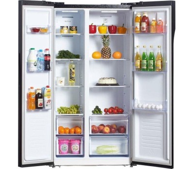 Холодильник Hyundai CS5003F 2-хкамерн. черный инвертер (CS5003F ЧЕРНОЕ СТЕКЛО)