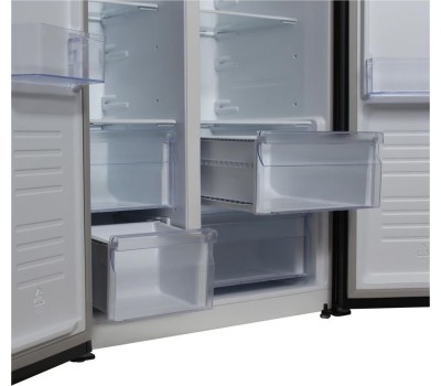 Холодильник Hyundai CS5003F 2-хкамерн. черный инвертер (CS5003F ЧЕРНОЕ СТЕКЛО)