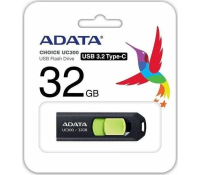 A-DATA 32GB Type-C UC300 ACHO-UC300-32G-RBK/GN USB3.2 черный/зеленый
