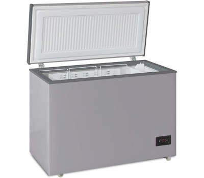 Морозильник БИРЮСА M240KDN 190л (ларь, глухая крышка) металлик