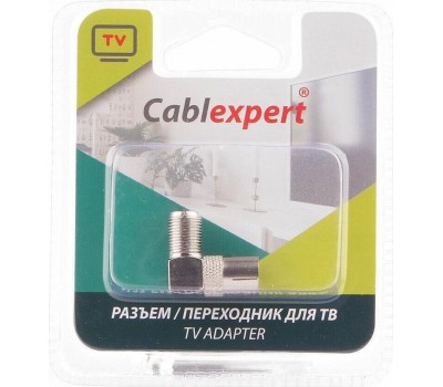 Переходник СИГНАЛ (11582) Переходник F гн. - TV гн. метал. угл