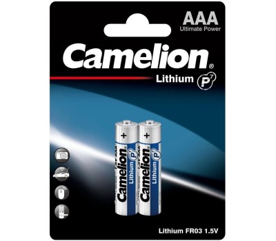 Батарейки CAMELION (15240) Lithium BL2 FR03 (FR03-BP2, батарейка,1.5В)