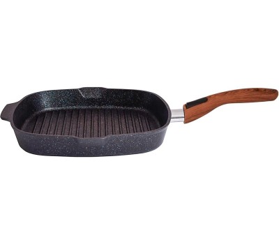 Сковорода-гриль KUKMARA сгкгг282а а/пр литая 28см съемн/руч ст/кр Granit blue