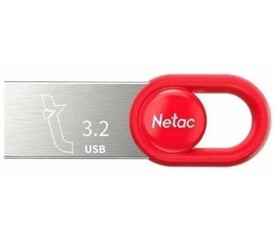 NETAC Флешка USB UM2 32ГБ, USB3.2, серебристый и красный [nt03um2n-032g-32re]