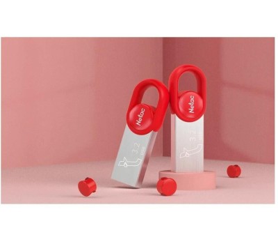 NETAC Флешка USB UM2 32ГБ, USB3.2, серебристый и красный [nt03um2n-032g-32re]