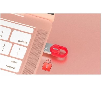 NETAC Флешка USB UM2 32ГБ, USB3.2, серебристый и красный [nt03um2n-032g-32re]