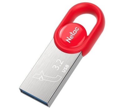NETAC Флешка USB UM2 32ГБ, USB3.2, серебристый и красный [nt03um2n-032g-32re]