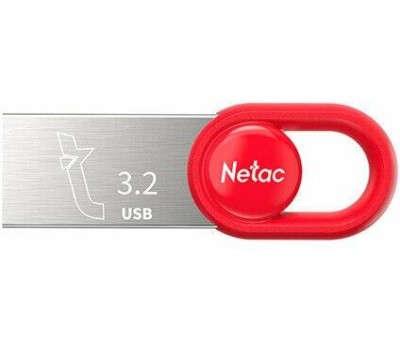 NETAC Флешка USB UM2 32ГБ, USB3.2, серебристый и красный [nt03um2n-032g-32re]