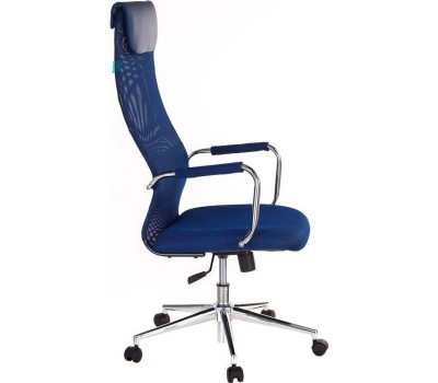 Кресло компьютерное БЮРОКРАТ Кресло руководителя KB-9N, сетка/ткань, до 120кг, синий