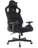 Кресло компьютерное игровое KNIGHT Кресло игровое Outrider черный Light-20 с подголов. крестов. металл