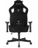 Кресло компьютерное игровое KNIGHT Кресло игровое Outrider черный Light-20 с подголов. крестов. металл