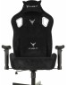 Кресло компьютерное игровое KNIGHT Кресло игровое Outrider черный Light-20 с подголов. крестов. металл