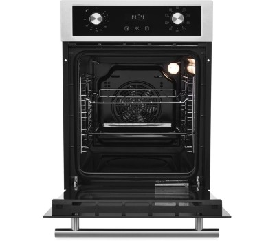 ZUGEL Духовой шкаф электрический ZOE452X, 50л, дверца с 3 стеклами, нержавеющая сталь