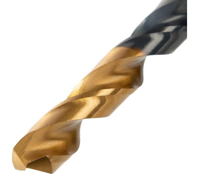 Набор сверл DENZEL Набор сверл по металлу, 2-3-4-5-6-8 мм, HSS-Tin, Golden Tip, 6 шт 72300