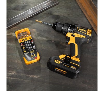 Набор сверл DENZEL Набор сверл по металлу, 2-3-4-5-6-8 мм, HSS-Tin, Golden Tip, 6 шт 72300