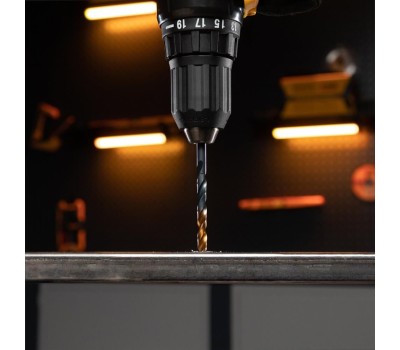 Набор сверл DENZEL Набор сверл по металлу, 2-3-4-5-6-8 мм, HSS-Tin, Golden Tip, 6 шт 72300