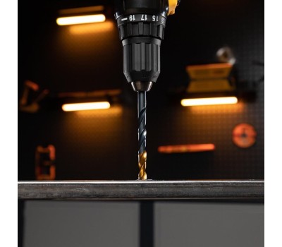 Набор сверл DENZEL Набор сверл по металлу, 2-3-4-5-6-8 мм, HSS-Tin, Golden Tip, 6 шт 72300