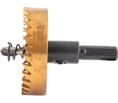 Коронка DENZEL Коронка по металлу HSS, 55 мм, нитридтитановое покрытие 724118