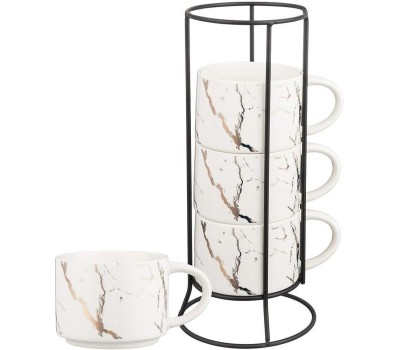 Набор кружек LEFARD НАБОР КРУЖЕК НА МЕТАЛЛ. ПОДСТАВКЕ 