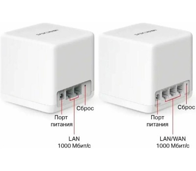 MERCUSYS Бесшовный Mesh роутер Halo H60X(2-pack), Wi-Fi 6, AX1500, 2.4/5ГГц, 2 LAN, 3 WAN/LAN, белый, 2 шт. в комплекте