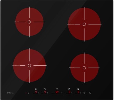 DARINA Индукционная варочная поверхность 6P EI 303 B, конфорок: 4 шт., стеклокерамика, независимая, черный