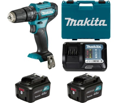 MAKITA Ударная дрель-шуруповерт HP333DWME, 4Ач, с двумя аккумуляторами