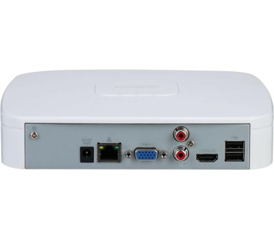 DAHUA DHI-NVR2104-I2 4-канальный IP-видеорегистратор 4K и H.265+, видеоаналитика, входящий поток до 80Мбит/с, 1 SATA III до 10Тбайт