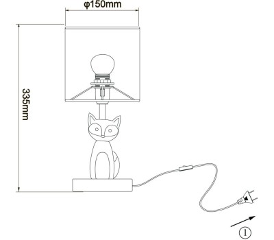 ESCADA Настольный светильник 10166/L E14*40W Fox