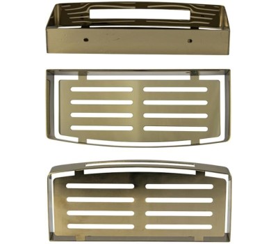 BRIMIX - Полочка литая, прямоугольная, одинарная, из нержавеющей стали, цвет ЗОЛОТО. 5655-G