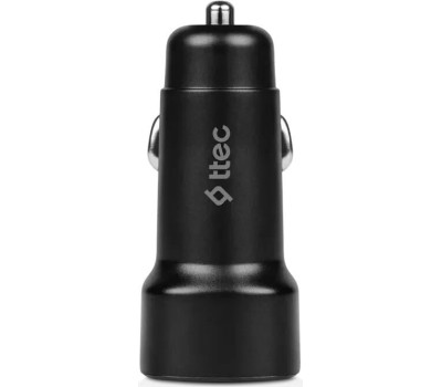 TTEC Автомобильное зарядное устройство SmartCharger Duo 3.1A Car Charger USB-C+USB-A. Цвет: черный